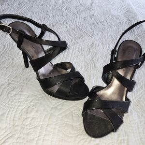 Kelly & Katie Black Women's Strappy Heels